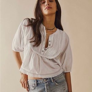 We The Free White Blouse